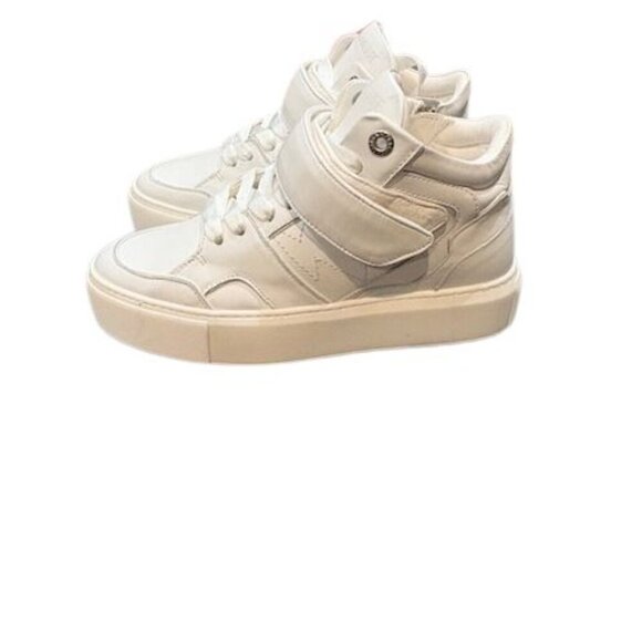 Zadig & Voltaire Flash Chunky Mid-Top Sneakers with Side Zip & Velcro Closure - Picture 6 of 12
